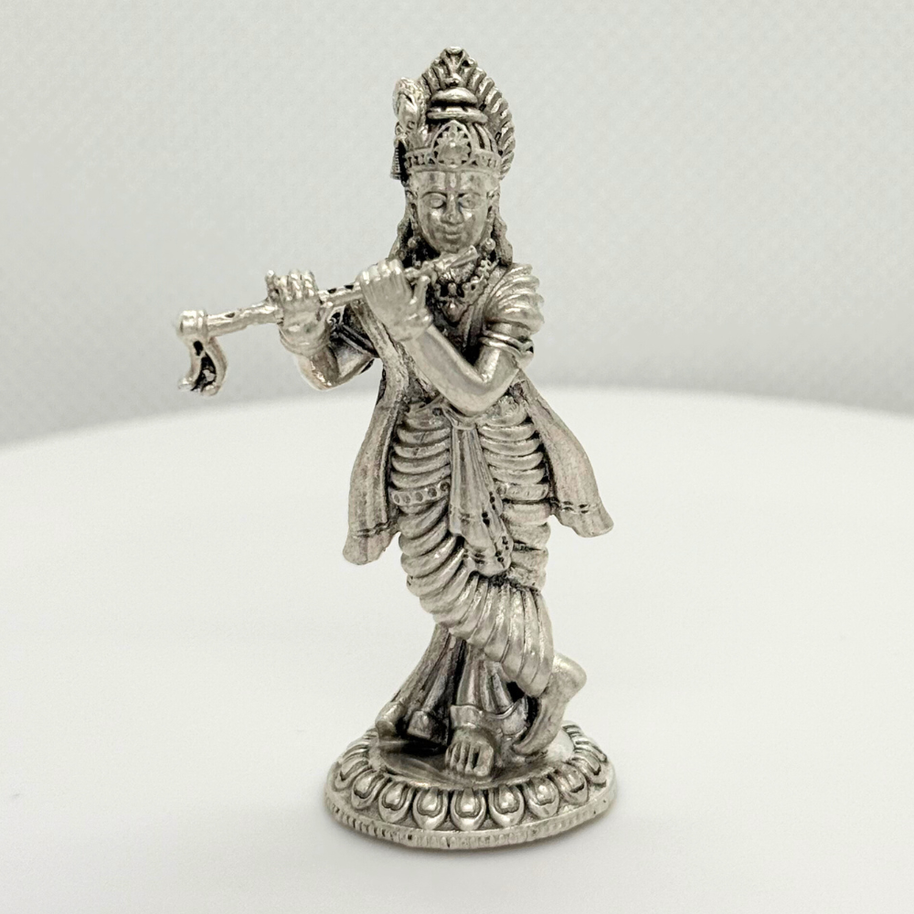 925 Sterling Silver-Krishna with flute (Style 2)