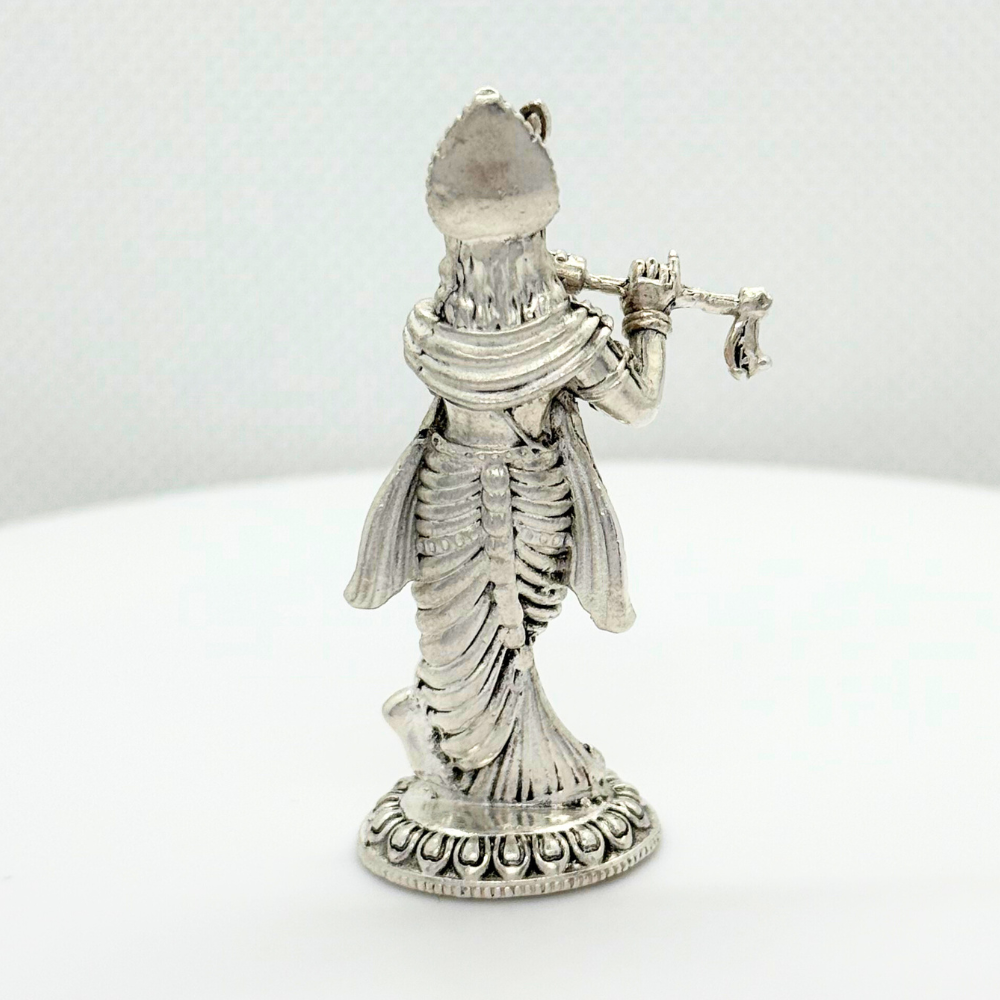 925 Sterling Silver-Krishna with flute (Style 2)