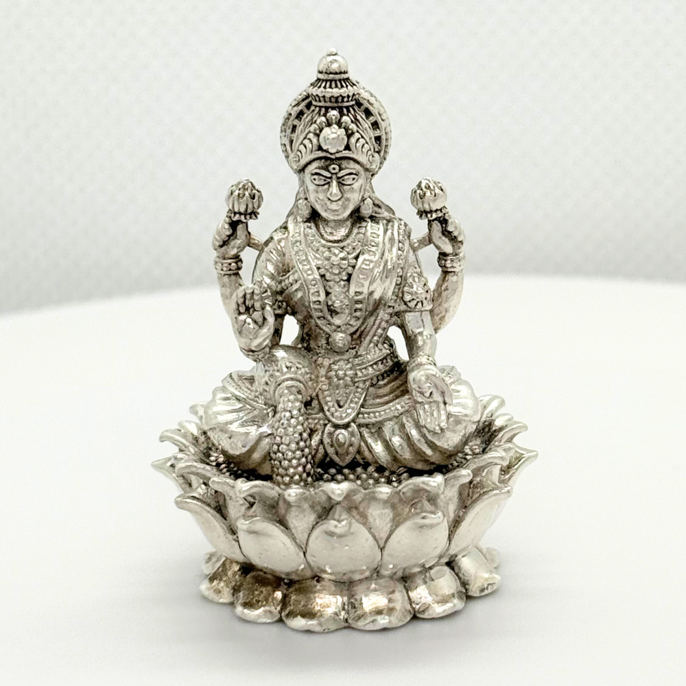 925 Sterling Silver-Lakshmi on Lotus (Style 2)