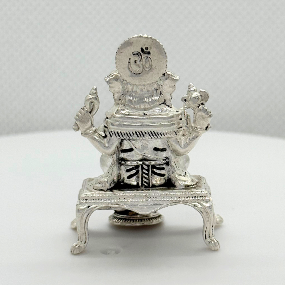 925 Sterling Silver-Ganesha sitting on a chair