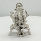 925 Sterling Silver-Ganesha sitting on a chair