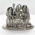 925 Sterling Silver-Shiva with Parvati, Ganesha, and Murugan