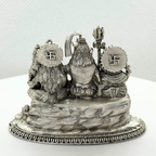 925 Sterling Silver-Shiva with Parvati, Ganesha, and Murugan