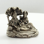 925 Sterling Silver-Vishnu with Lakshmi resting on Shesha